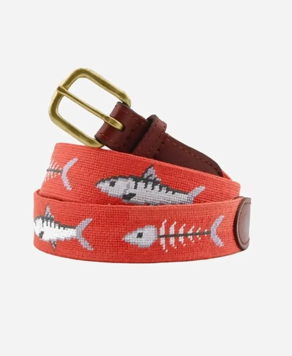 SMATHERS & BRANSON Bonefish Needlepoint Belt